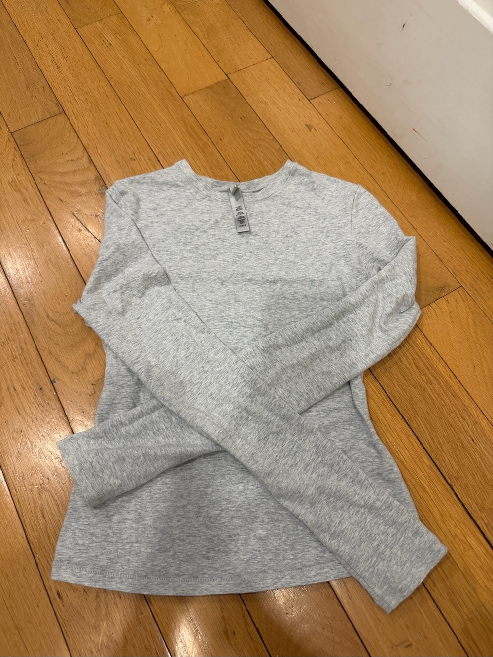SKIMS Gray cotton jersey Long-Sleeve